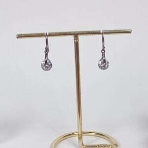 Sterling Silver 'Diamond' Drop Earrings
